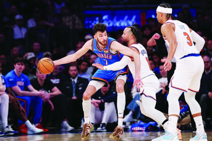 Holmgren guides OKC to escape win over New York