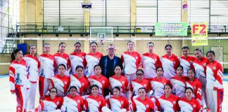 Members of Bacolod Tay Tung High School elementary and secondary girls volleyball teams. PHOTO COURTESY OF BIKI MOTOGRAPHY