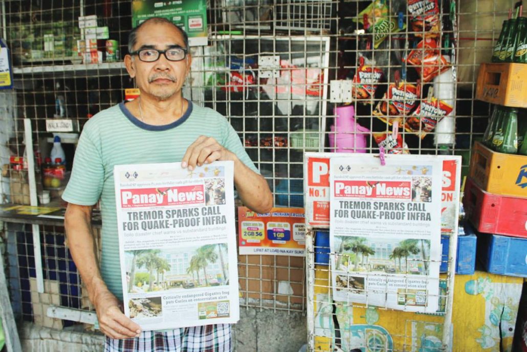 Robert Dela Cruz, 61, has sold newspapers in Hibao-an, Pavia for 10 years.