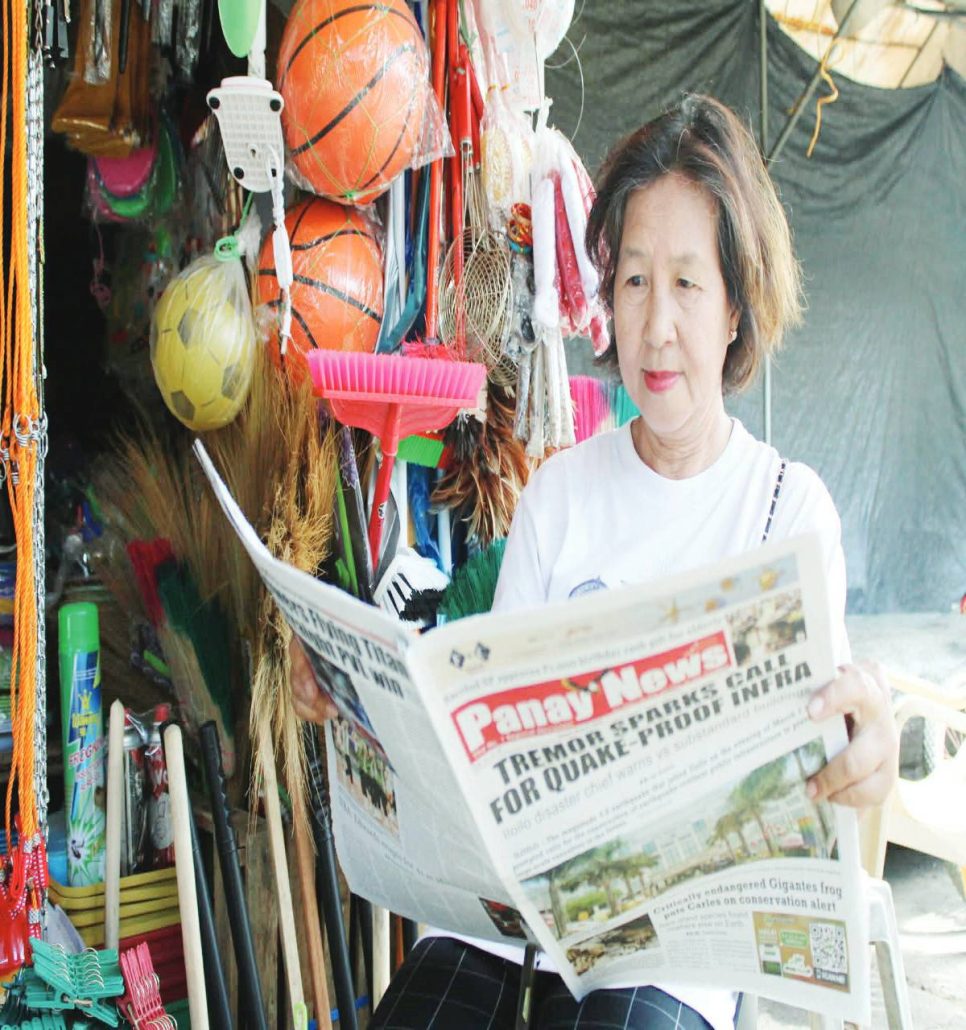 Lucia Alar, 62, operates a newspaper stand located in Sta. Barbara Market and has been in this business for over 10 years.