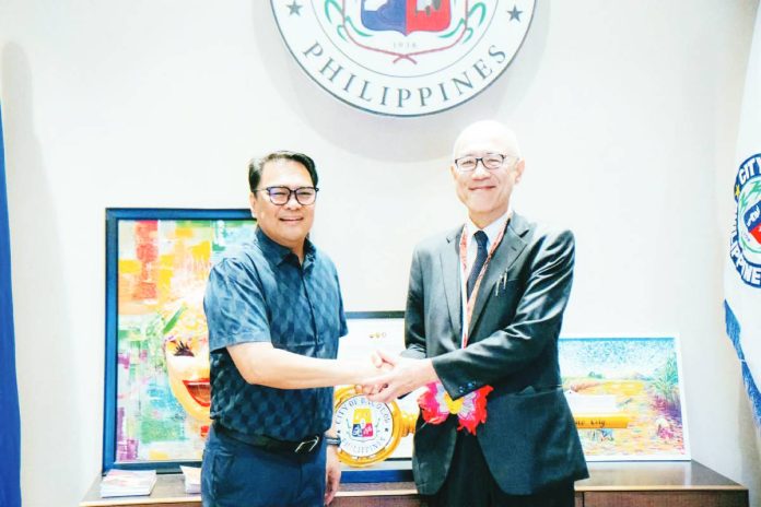 Bacolod Japan partnership Bacolod City Mayor Greg Gasataya and Japanese Consul General Yudai Ueno exchanged a handshake during a courtesy visit at City Hall, underscoring their shared commitment to strengthening cooperation on sustainable development initiatives, including waste-to-energy programs. BCCO-PIO PHOTO