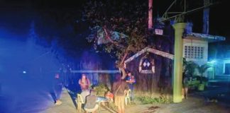 Police secured the crime scene along Alijis Road in Barangay Sincang, Bacolod City, where a buy-bust operation turned deadly after an undercover officer was shot by a suspect on April 9. Authorities recovered illegal drugs, a firearm, and marked money from the scene. PRO-NIR PHOTO