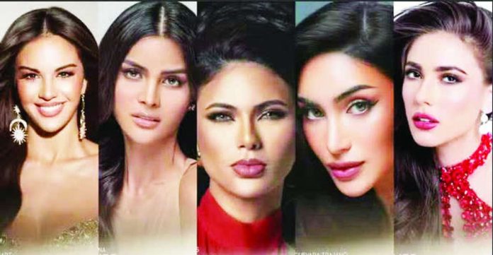 MGI All Stars candidates from the Philippines (from left) Imelda Schweighart, Fuschia Anne Ravena, Gazini Ganados, Keylyn Trajano, and Alexia Nuñez. MISS GRAND INTERNATIONAL/FACEBOOK PHOTO
