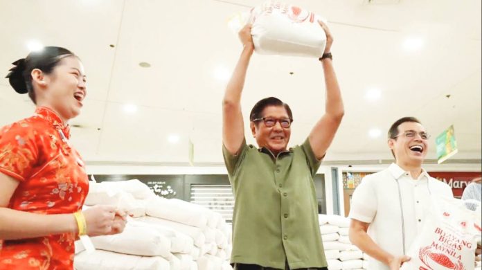 Marcos rice President Ferdinand Marcos Jr. yet again squashed rumors about his health, this time by repeatedly lifting a sack of rice as if it were a dumbbell during a rice distribution event in Manila. He picked up sacks of rice one by one and handed them to beneficiaries .