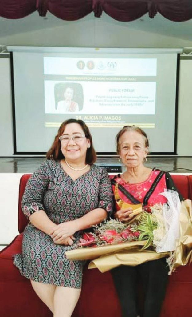Researchers Dr. Alicia P. Magos and Anna Razel Limoso-Ramirez lead decades-long efforts to document and preserve the Sugidanon epics of the Panay Bukidnon community. INFORMATION AND PUBLICATIONS OFFICE, UPV