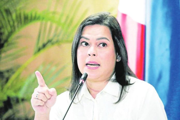 Vice President Sara Duterte-Carpio delivered a statement commending the Philippine Army’s 79th Infantry Battalion for its recent operation, highlighting the government’s continued push for peace and security. INQUIRER PHOTO/LYN RILLON