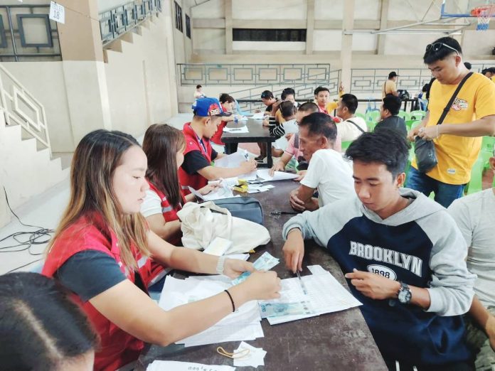 ime trike copy The Department of Social Welfare and Development – Region 6 leads the payout of cash relief assistance to members of the Tricycle Operators and Drivers Association (TODA) at the Barangay Poblacion gym in Jordan, Guimaras on April 16. A total of 1,374 beneficiaries each received P5,000 in financial aid to help cushion the impact of rising fuel costs. DSWD-6