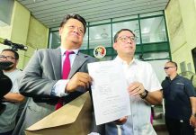 Carpio sues BSP, AMLC, solons over disclosure of bank records Atty. Manases āMansā Carpio (right), husband of Vice President Sara Duterte-Carpio, arrives at the Quezon City Prosecutorās Office with his lawyer to file charges against top financial regulators and several members of the House Committee on Justice. PHOTO COURTESY OF JASON RUBLICO/SMNI