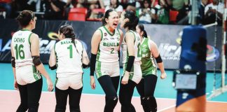 Ilongga rookie Cam Bartolome and the College of St. Benilde Lady Blazers force a do-or-die Game 3 in the NCAA Season 101 women’s volleyball Finals. NCAA PHOTO