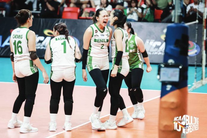sports CSB Ilongga rookie Cam Bartolome and the College of St. Benilde Lady Blazers force a do-or-die Game 3 in the NCAA Season 101 women’s volleyball Finals. NCAA PHOTO