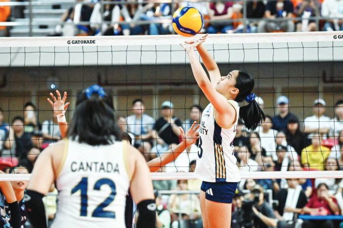 Guimarasnon Camille Lamina got quality minutes during National University Lady Bulldogs' win over Adamson University Lady Falcons. UAAP PHOTO