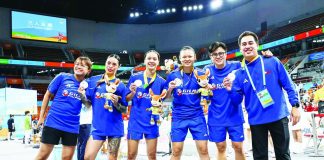 Gilas Pilipinas 3x3 women’s team settled for a silver medal finish in the 6th Asian Beach Games. POC MEDIA POOL PHOTO