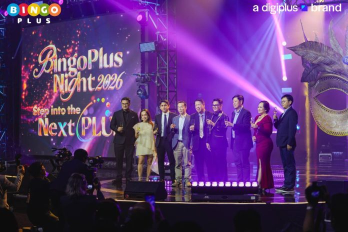 1 DigiPlus and BingoPlus executives share a toast at BingoPlus Night 2026