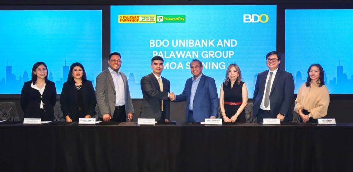 Executives from Palawan Group and BDO formalize their strategic partnership, launching a collaboration to deliver faster, more convenient financial services to Filipinos nationwide.