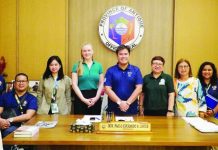 Gov. Paolo Javier (center) met with representatives from the Haribon Foundation and Germany-based Engagement Global during a courtesy visit on April 29 to discuss the implementation of the SWAN-Philippines project, which aims to empower Antiqueño women as leaders in protecting the Sibalom-Tipuluan River Watershed. PROVINCE OF ANTIQUE PHOTO