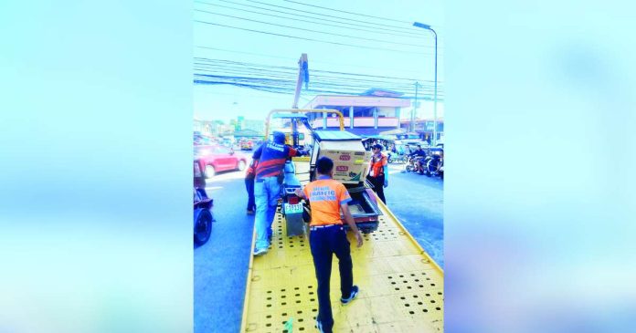 Bacolod colorums copy_superimposed Personnel of the Bacolod Traffic and Transport Management Department impounded colorum tricycles during an enforcement operation in Bacolod City. The city government has intensified its crackdown on illegal public transport operations to improve road safety and ensure compliance with local traffic ordinances. BTTMD PHOTO