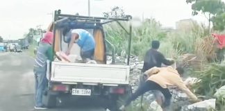Individuals allegedly involved in illegal dumping were seen unloading waste from an Isuzu Elf truck bearing plate number CBB 1386 at the Bacolod Reclamation Area in a video footage submitted to Mayor Greg Gasataya by a concerned citizen on May 7, 2026. The Bacolod City Government has requested an investigation by the Bacolod City Police Office (BCPO) into the incident. SCREENGRAB FROM MAYOR GREG GASATAYA FB