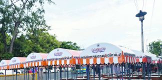 The 31 G-Carts distributed free of charge by the Bacolod City Government to members of the Bacolod City Plaza Vendors Association as part of the city’s support program for plaza vendors amid the rehabilitation of the Bacolod Public Plaza. MAE SINGUAY/PN