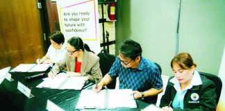 The Bacolod City Government and SyCip Gorres Velayo & Co. (SGV) formalized their partnership through a contract signing on May 14 at L’Fisher Hotel in Bacolod City. In photo (from left) are Djole Garcia, Katrina Francisco, Mayor Greg Gasataya, and Bacolod Environment and Natural Resources Office Officer-in-Charge Atty. Allyn Luv Dignadice. BCCO-PIO PHOTO