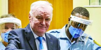 Former Bosnian Serb military chief Ratko Mladić arrives in the courtroom prior to the hearing of the final verdict on appeal against his genocide conviction over the 1995 Srebrenica massacre. Mladić has been in detention since 2011 and lost his appeal 10 years later. AFP VIA GETTY IMAGES