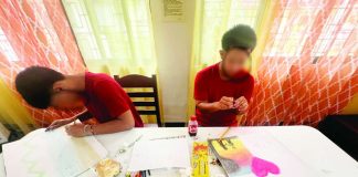 Photo shows children in conflict with the law at the Regional Rehabilitation Center for Youth in Nueva Valencia, Guimaras. DSWD REGION 6 PHOTO