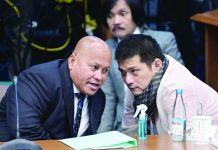 Sen. Robin Padilla (right) has denied helping Sen. Ronald “Bato” Dela Rosa evade authorities, insisting that the former police chief merely asked for a ride out of the Senate compound following the reported shooting incident inside the Senate premises on May 13, 2026.