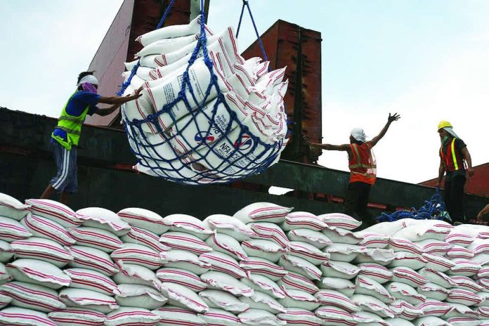 DA_stiff_fines_compressed_resized Imported rice from Thailand unloaded at Harbor Center in Tondo, Manila. President Ferdinand “Bongbong” Marcos Jr. last week mandated a price ceiling of P50 per kilogram on imported rice nationwide. DANNY PATA/FILE / GMA NEWS