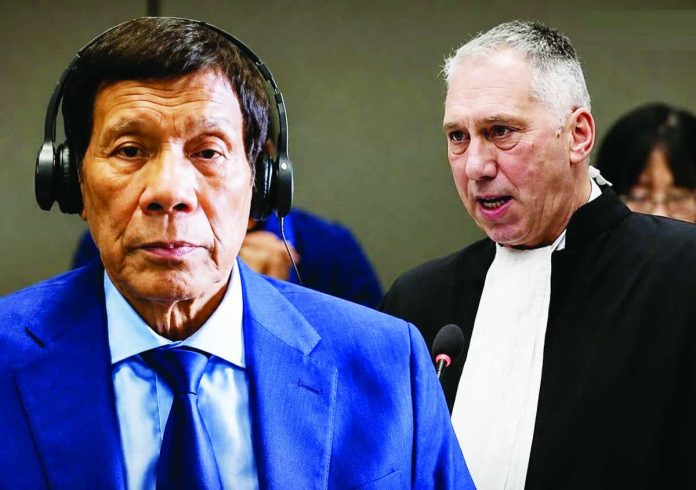 International criminal law expert Peter Haynes (right) is the new lead counsel of former president Rodrigo Duterte in his crime against humanity case before the International Criminal Court.