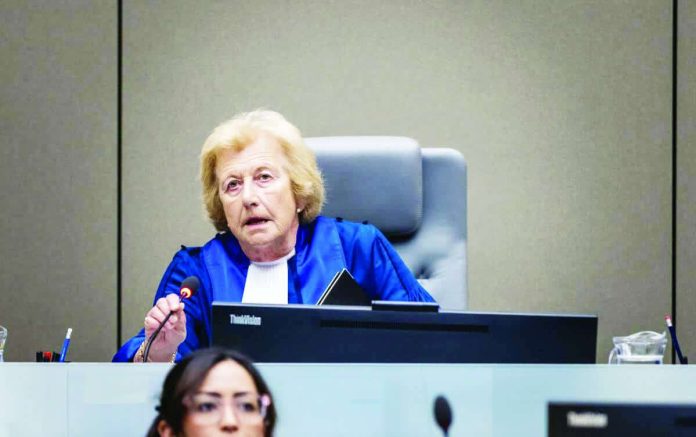 ICC_trial_set_compressed_resized On May 27, 2026, the Trial Chamber III of the International Criminal Court held a first status conference in the case of The Prosecutor v. Rodrigo Roa Duterte. Trial Chamber III is composed of Presiding Judge Joanna Korner (in photo), Judge Keebong Paek, and Judge Nicolas Guillou. ICC-CPI