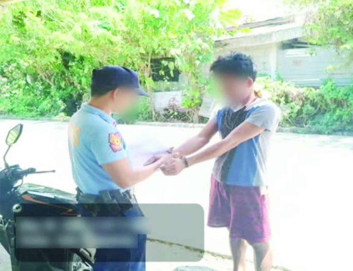 Officers of the Anilao Municipal Police Station arrested alias “JP,” the No. 2 most wanted person in Iloilo province, during a manhunt operation in Barangay Poblacion, Anilao town, on May 28. The suspect is facing three counts of statutory rape by carnal knowledge. IPPO PHOTO