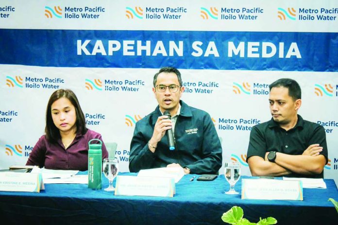 MPIW_compressed_resized Metro Pacific Iloilo Water (MPIW) chief operating officer Mr. Angelo David Berba discusses their mitigation measures for the looming El Nino phenomenon and the company’s infrastructure updates during a press conference.