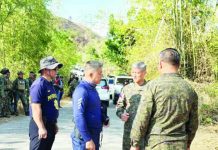 Cauayan LGU condemns NPA as clashes in southern Negros leave 5 rebels dead Brig. Gen. Jason Jumawan (second from right), commander of the Philippine Army’s 302nd Infantry Brigade, inspected the area near the encounter site in Barangay Abaca, Cauayan, Negros Occidental on May 17, 2026. Five remnants of the New People’s Army were killed in a clash with troops from the 15th Infantry Battalion on May 16. PHOTO COURTESY OF CHENG SANTILLAN / PNA