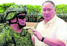Teodoro junks NPA peace talks, calls insurgency ‘terrorism’ “I object to any peace talks with the New People’s Army. The Filipinos are at peace. They are the ones disturbing the peace. So, why should we talk to them,” says Defense Secretary Gilbert Teodoro. MARIANNE BERMUDEZ, PHILIPPINE DAILY INQUIRER