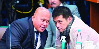 Sen. Robin Padilla (right) was among the last people seen with Sen. Ronald “Bato” Dela Rosa before the former Philippine National Police chief disappeared from the Senate premises early Thursday morning, May 14, 2026.