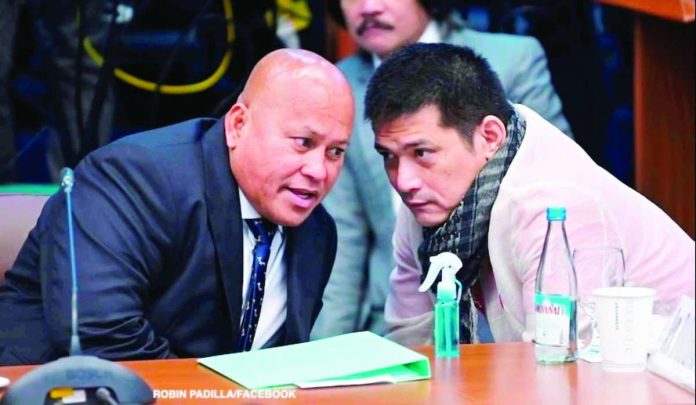Sen. Robin Padilla (right) was among the last people seen with Sen. Ronald “Bato” Dela Rosa before the former Philippine National Police chief disappeared from the Senate premises early Thursday morning, May 14, 2026.