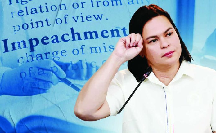 VP_Sara_compressed_resized The House of Representatives on Monday impeached Vice President Sara Duterte-Carpio for the second time after 257 lawmakers voted to transmit the articles of impeachment to the Senate, which is constitutionally duty-bound to convene as an impeachment court.