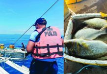 Iloilo Bantay Dagat busts dynamite fishers in Visayan Sea BUSTED AT SEA. Personnel of the Iloilo Provincial Bantay Dagat Task Force intercept a fishing boat allegedly engaged in dynamite fishing operations in the municipal waters of Carles, Iloilo, leading to the arrest of two Masbate residents. Authorities also recovered a tub of “Kilawan” fish valued at around P15,000. ILOILO PROVINCIAL BANTAY DAGAT TASK FORCE