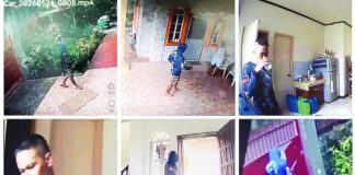 These security camera photos show robbery-slay suspect Jerry Monahan Lima at the house of victim Virginia Inayan Jacildo of Ledesco Village, Barangay Tabuc Suba, La Paz, Iloilo City on May 24, 2026. Lima remains at large as of this writing.
