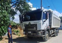 21 dump trucks, pay loader seized in Iloilo illegal quarry crackdown Photo courtesy of the Iloilo Police Provincial Office