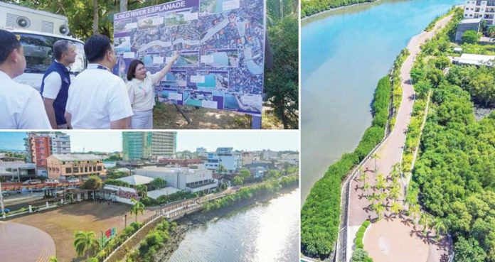 iloilo-city ILOILO ESPLANADE AS MODEL FOR URBAN GREENING. Mayor Raisa Treñas-Chu leads a walk-through at the Iloilo Esplanade, widely regarded as a model linear park in the country. The project was championed by former senator Franklin Drilon. The activity formed part of the recent launch of “Handog ng Pangulo: Luntiang Bukas – Pamilyang May Lupa, Komunidad na Luntian, Bukas na Matatag” in Iloilo City. Joining the mayor were Environment Secretary Juan Miguel T. Cuna, Iloilo Gov. Arthur R. Defensor Jr., Human Settlements and Urban Development Undersecretary Eduardo Robles Jr., and other government officials.