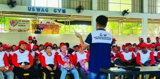 Public utility vehicle drivers and passenger assistance officers attend an orientation and contract signing for the Department of Labor and Employment’s TUPAD: Tuloy Pasada Program at Uswag Gym in Barangay Buntatala, Jaro, Iloilo City on May 1. The briefing, in coordination with the Land Transportation Franchising and Regulatory Board, outlined guidelines for the pilot rollout aimed at providing temporary employment and fuel crisis assistance to transport workers in Western Visayas. LTFRB-6