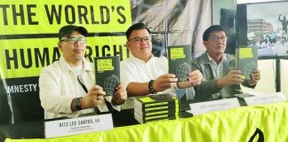 Human rights and environmental advocates formally launch Amnesty International Philippines’ State of the World’s Human Rights Report 2025/26 during its Visayas leg in Iloilo City on Tuesday, May 19, 2026. The event gathered key figures including Ritz Lee Santos III of Amnesty International Philippines, Atty. Raffy Pajares of the Environmental Legal Assistance Center, and Atty. Jonnie Dabuco of the Commission on Human Rights Region 6 to discuss global and local human rights issues, including climate change, environmental destruction, and accountability. GIAN CARLO FRANCISCO, UA INTERN