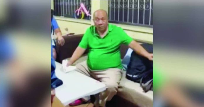 sonza Former broadcaster Jay Sonza submitted calmly to National Bureau of Investigation agents. SCREENGRAB FROM NBI