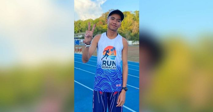 sports PRISAA_compressed_compressed_superimposed Western Visayas runner Mark Jaydan Tasoy celebrates after winning the men’s 3,000-meter steeplechase gold medal in the National PRISAA Games at the Panaad Park and Sports Complex in Bacolod City. PHOTO COURTESY OF RUN BORACAY