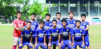 Members of the Iloilo-Guimaras football team pose after finishing runner-up in the inaugural 2026 PFF U16 National Boys’ Championship. PHOTO COURTESY OF PFF