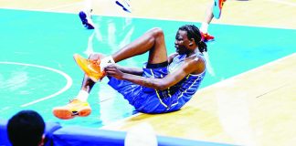 TNT Tropang 5G import Bol Manute Bol has been ruled out for the remainder of the PBA Season 50 Commissioner’s Cup after sustaining an Achilles injury. PBA PHOTO