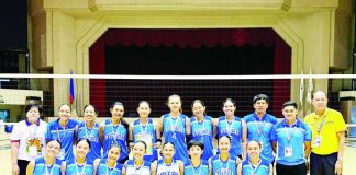 The Western Visayas women’s volleyball team celebrates after capturing the championship in the 2026 National PRISAA Games in Bacolod City. PHOTO COURTESY OF IT’S CECILLE V2