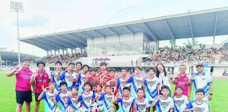 Members of the Western Visayas elementary boys football team celebrate after blanking Central Visayas, 5-0, to win the gold medal in the 2026 Palarong Pambansa football tournament in Agusan del Sur. The victory was highlighted by multiple individual awards, including MVP and Golden Boot honors for Clien Bayo-ang. PHOTO COURTESY OF DEPED REGION 6