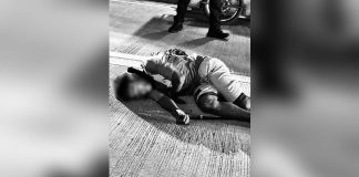 The body of a 34-year-old mentally challenged man lay on a street in Barangay Pook, Kalibo, Aklan, with the machete he allegedly carried before he was shot on the evening of June 28. Police said the victim had reportedly gone on a rampage prior to the incident. A suspect was later arrested, and authorities continued their investigation into the fatal shooting. RADYO TODO AKLAN PHOTO
