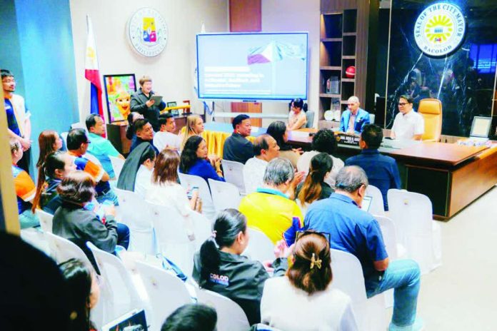 Bacolod_EU_partnership_copy_compressed_resized Representatives from the European Union and the European business community met with Bacolod City officials on June 9 to discuss potential partnerships that will support the city's Bacolod 2030 vision of becoming a circular, resilient, and inclusive city. The delegation was led by Dawn Marie Cabigon of the European Chamber of Commerce of the Philippines (ECCP) and Tsvetomir Svilenov, program manager of the EU-Philippines Green Economy Partnership under the EU Delegation to the Philippines. BCCO-PIO PHOTO